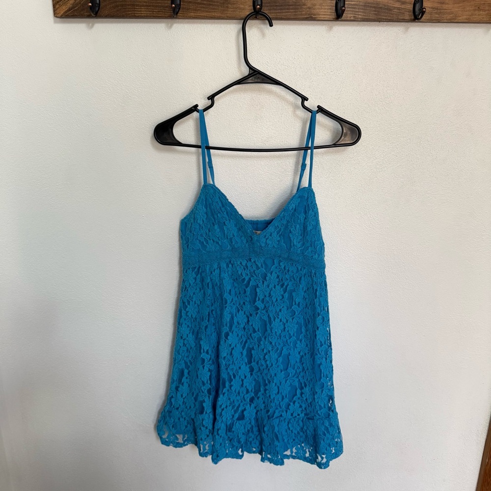 NWT Hollister Blue Lace Mini Dress